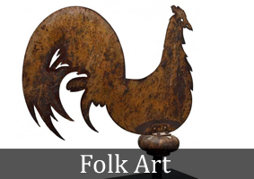 Rooster Weathervane - Folk Art